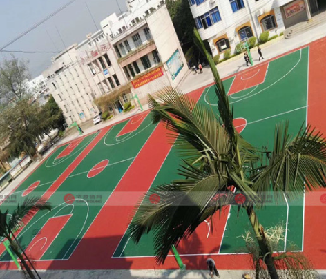 矽PU籃球場材料廠家：矽PU籃球場材料鋪裝時注意的問題